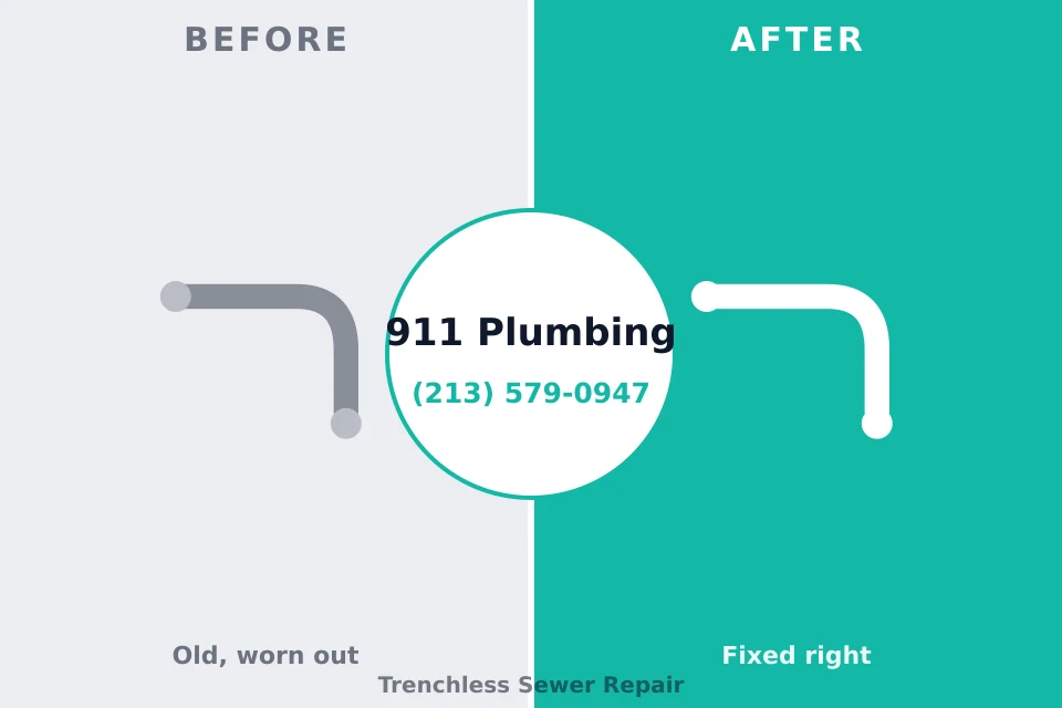 Before and after: plumbing repair Andalusia, AL